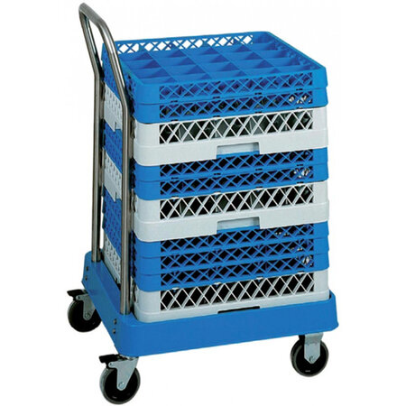 Chariot porte casier abs avec barre de poussée - l2g -  - abs530 560x920mm