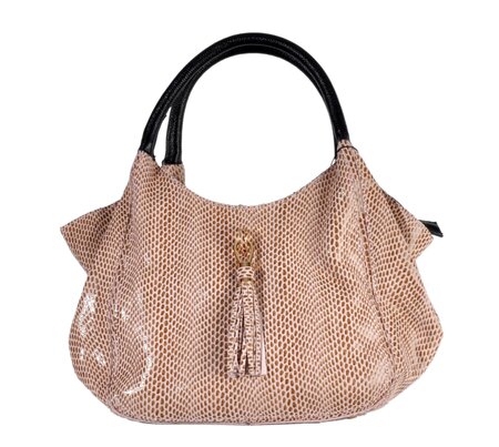 Sac en cuir style serpent Rose