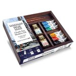 Coffret en bois Peinture huile fine - Rive Gauche - 12 tubes 10 ml - + 1 additif et 1 pinceau