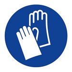 Panneau Gants de protection obligatoires polystyrène Ø 300 mm