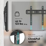 Onkron fm5 fixation tv murale non inclinable pour des téléviseurs de 32à  65 pouces noir