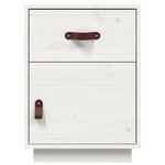 vidaXL Tables de chevet 2 Pièces Blanc 40x34x55 cm Bois de pin massif