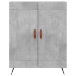 vidaXL Buffet haut Gris béton 69 5x34x180 cm Bois d'ingénierie