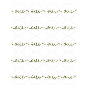 300 stickers dorés ronds Oui