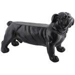 Esschert design banc de jardin bouledogue noir av14