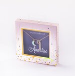Collier prénom amandine avec pendentif lune