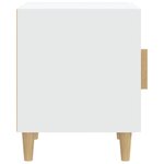 vidaXL Tables de chevet 2 Pièces Blanc Bois d'ingénierie
