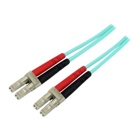 Startech.com câble fibre optique multimode de 3m lc/upc à lc/upc om4  fibre zipcord 50/125µm lommf/vcsel  réseaux 100g  faible perte d'insertion  cordon de raccordement fibre lszh