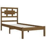 vidaXL Cadre de lit Marron miel Bois de pin massif 100x200 cm