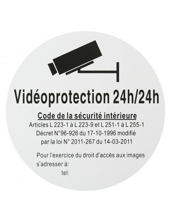 THIRARD - Disque de signalisation Vidéoprojection 24/24  polystyrène rigide adhésif  Ø180mm