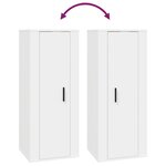 vidaXL Ensemble de meubles TV 4 Pièces Blanc Bois d'ingénierie