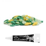 Décors sucrés en pot Tropical 55 g + Stylo de glaçage noir