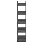 vidaXL Bibliothèque/Séparateur de pièce Gris 41x35x160 cm Pin solide