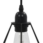 vidaXL Plafonnier avec design de diamant Noir 3 ampoules E27