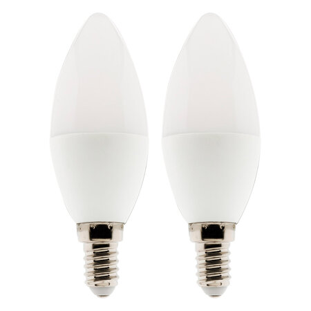 Lot de 2 ampoules LED Flamme 5W E14 400lm 6500K