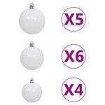 vidaXL Arbre de Noël artificiel pré-éclairé et boules doré 120 cm PET