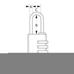 Master lock cadenas à combinaison aluminium argenté 30 mm 7630eurd