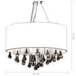 vidaXL Lustre avec 85 cristaux Blanc
