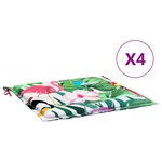 vidaXL Coussins de chaise de jardin lot de 4 multicolore 40x40x3 cm