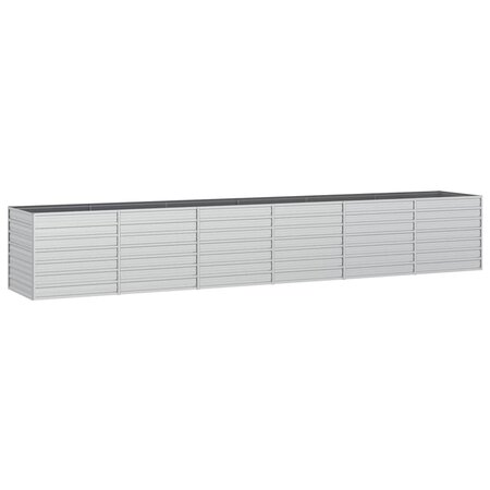 vidaXL Lit surélevé de jardin 480x80x77 cm Acier galvanisé Argenté