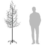 vidaXL Arbre à LED fleur de cerisier 220 LED Blanc chaud 220 cm