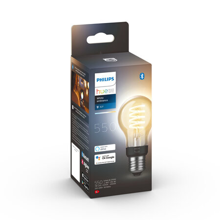 Philips hue ampoule white ambiance e27 7w standard filament