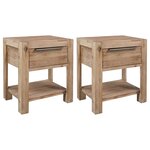 vidaXL Tables de chevet avec tiroirs 2 Pièces 40x30x48 cm Acacia solide
