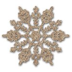 10 flocons en relief à paillettes à coller L'or de Bombay - Champagne rosé