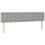 vidaXL Lit à sommier tapissier avec matelas Gris clair 180x200cm Tissu