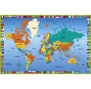 Sous-main Rigide Pvc Monde - 37 5x57 5 Cm - X 10 - Exacompta