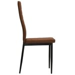 vidaXL Chaises à manger lot de 6 marron tissu