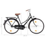 vidaXL Vélo hollandais à roue de 28 pouces 57 cm pour femmes
