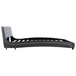vidaXL Lit avec matelas Gris Similicuir 90 x 200 cm