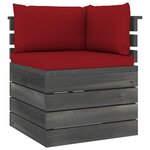 vidaXL Salon palette de jardin 7 Pièces avec coussins Bois de pin massif