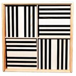 Kapla jeu de planches en bois 100 pièces noir et blanc kapl172127