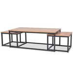 vidaXL Table basse 3 Pièces Bois de frêne
