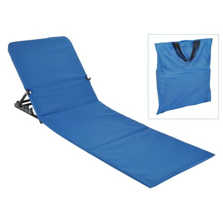 Hi chaise tapis de plage pliable pvc bleu