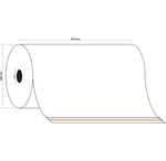 Bobine Télex 210x120 Mm - 3 Plis Chimique Autocopiant 57g/m2. - X 6 - Exacompta