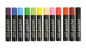 Boite Pastel à l'huile Couleurs assorties 12 pièces