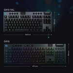 Clavier Gaming - Sans fil - LOGITECH G - G915 TKL LIGHTSPEED RVB - Switch GL TACTILE - Carbon