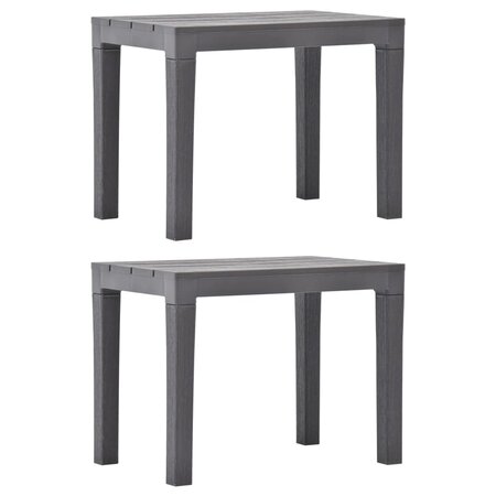 vidaXL Bancs de jardin 2 Pièces Moka Plastique