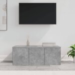 vidaXL Meuble TV Gris béton 80x34x30 cm Aggloméré