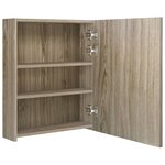 vidaXL Armoire de salle de bain à miroir LED chêne 50x14x60 cm