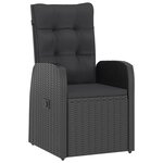 vidaXL Mobilier à dîner jardin 7 Pièces avec coussins Résine tressée Noir