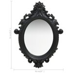 vidaXL Miroir mural style château 56x76 cm Noir