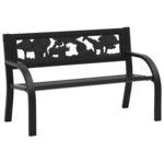 vidaXL Banc de jardin pour enfants 86 cm Acier