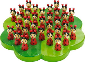 Jeu du Solitaire en bois Coccinelle - Ulysse