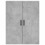 vidaXL Buffet haut Gris béton 69 5x34x180 cm Bois d'ingénierie