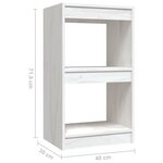 vidaXL Bibliothèque Blanc 40x30x71 5 cm Bois de pin massif