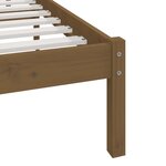 vidaXL Cadre de lit Marron miel Bois de pin massif 200x200 cm